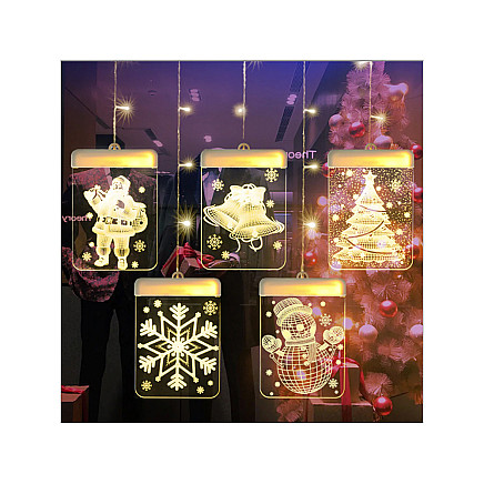 3d stained glass window decoration christmas lights