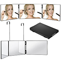 3-part folding wall-mounted cosmetic mirror