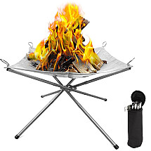 Camping portable folding campfire stand