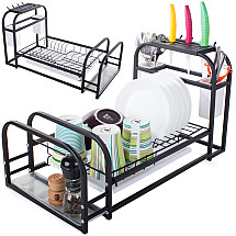 Dish drying rack with tray stand loft