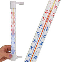 Outside window wall thermometer long