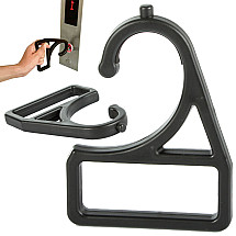 Bezkontakta rokturis higiēnai sabiedriskajā transportā, melns vai sarkans