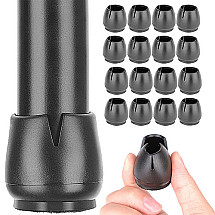 Chair leg caps felt 12-16mm black 16pcs