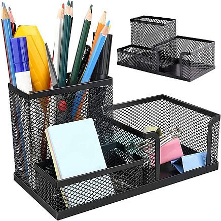 Metal desk organiser 3 compartments