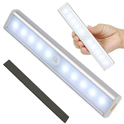 Self-adhesive cupboard rail light