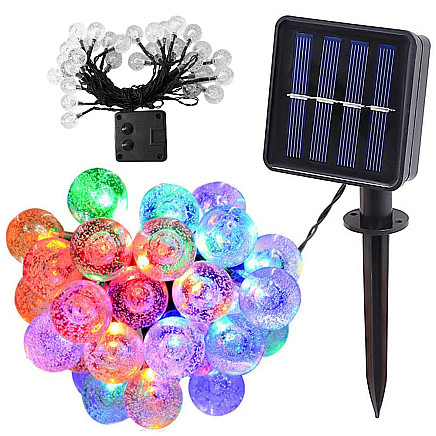 Garden garland lights 40 led solar multicolour