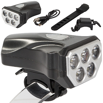 Bicycle front light 5 led usb for bicycle