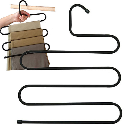 Trouser hanger for wardrobe 5 pairs solid