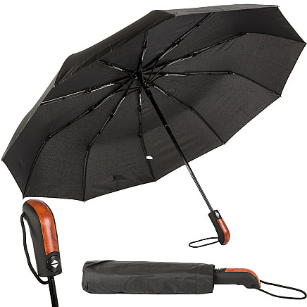 Automatic large folding umbrella uni sex black