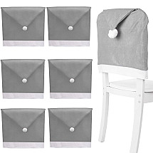 Ziemassvētku krēslu pārvalki hroniski pelēki, 6 gab.