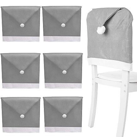 Ziemassvētku vecīša cepures krēslu pārvalki 6 gab.