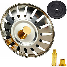 Metal sink stopper strainer large basket