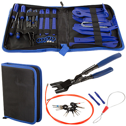 Upholstery pliers extractors radio clips