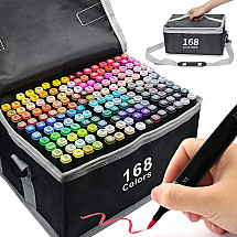 168 gab. divpusēji Touch alkohola marķieri ar pleca somu