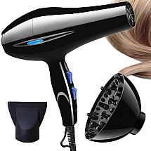 Hair dryer control ionisation diffuser