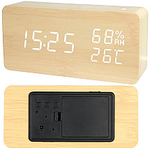 Electronic alarm clock thermometer hygrometer usb