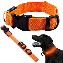 Led lighting collar for dogs and cats adjustable 59cm
