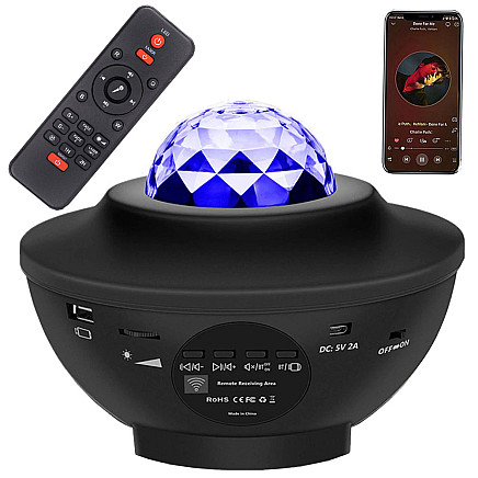 Star projector led night light rgb + remote control