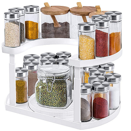 Bin organiser spice rack rotatable