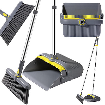 Lazy mans sweeping kit swifter brush mop cleaning wiper dustpan 2in1