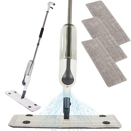 Flat mop with sprayer rolling solid spray 3x mikrofibra conductor