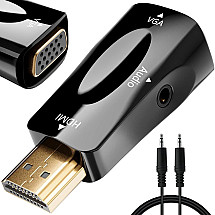 HDMI uz VGA adapteris ar audio mini jack