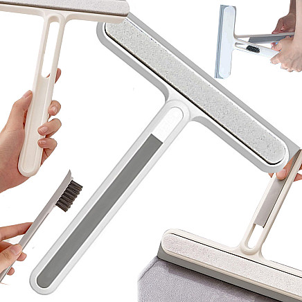 Window cleaner squeegee with handle window water brush groove brush