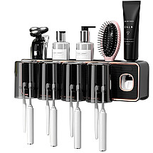 Zobu sukas turētājs un zobu pastas dozators ar 4 krūzēm