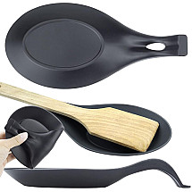 Spoon rest silicone drainer utensils under ladle