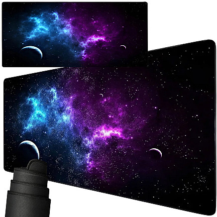 Gaming desk pad xxl cosmos stars 90x40 thick mousepad