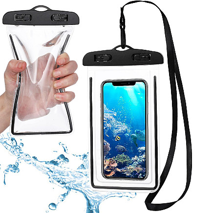 Ūdensnecaurlaidīgs telefona futrālis 6.5 collas