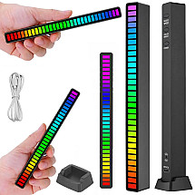 Usb leds sound response multicolour neon rgb led strip blinks 18 modes