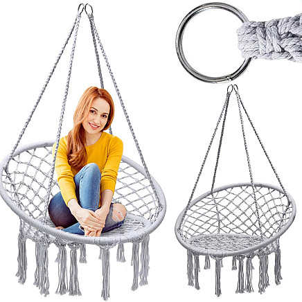 Hammock armchair hanging swing storks nest swing boho for home garden