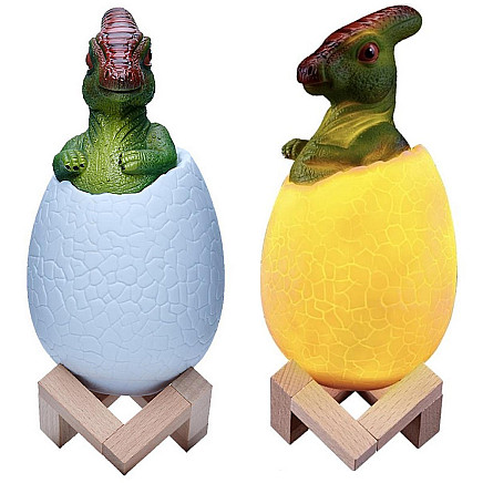 Dinosaur night light triceratops egg rgb led glowing egg for kids