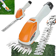 Bezvadu zāles un krūmu šķēres 2in1