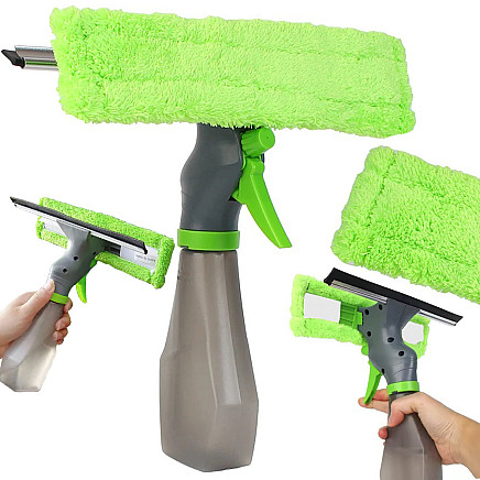 Window cleaner 3in1 window cleaner mirrors squeegee washer microfibre
