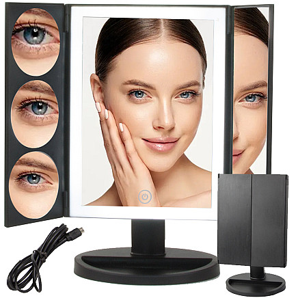 Led make-up mirror magnifying 3x 5x 10x
