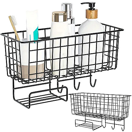 Shelf kitchen organiser container loft pendant 3 x hooks handles