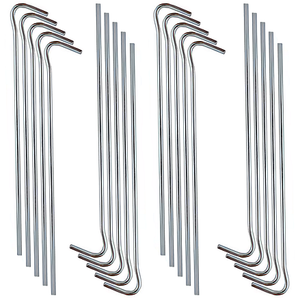 Tent piles holidays anchor pins steel 18cm 20pcs hook & loop pegs