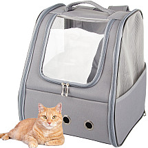 Transporta mugursoma mājdzīvniekiem ar ventilāciju un skatu logu