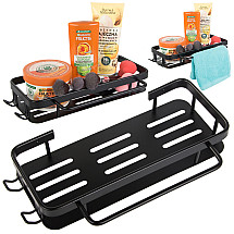 Melnā metāla vannas plaukts Loft stilā