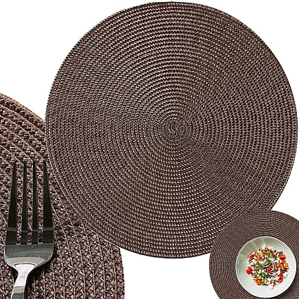 ROUND TABLE MAT BROWN (300) GAB_A