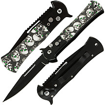 Folding steel pocket knife tactical military