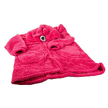 Silts oversize džemperis-sega ar kapuci, tumši rozā