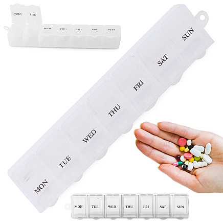 Medication container weekly medication cassette supplement organiser 7 days
