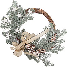 Ziemassvētku Adventes Durvju Vainags, 30 cm