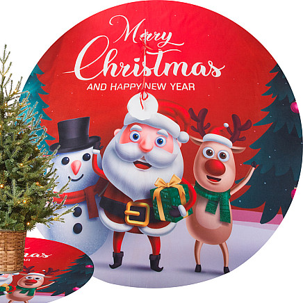 Christmas tree mat christmas cover gift wrap round