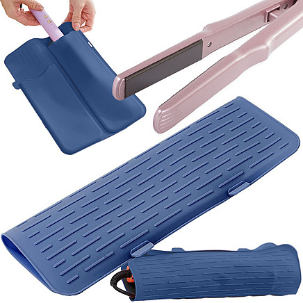 Silicone cover bag for flat iron curling iron hair dryer travel case