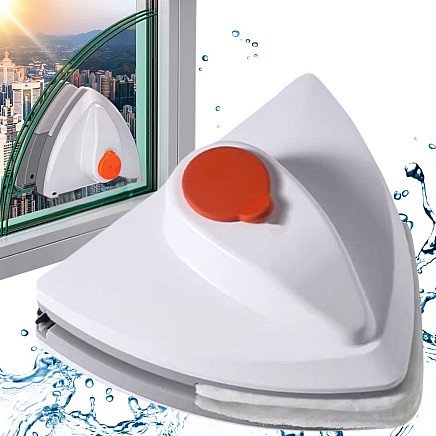 Double-sided magnetic window cleaner strong magnets precise squeegee