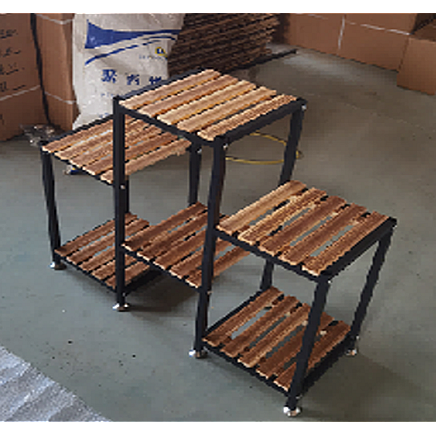 Flower pot high standing wooden flower bed 3 tier bookcase